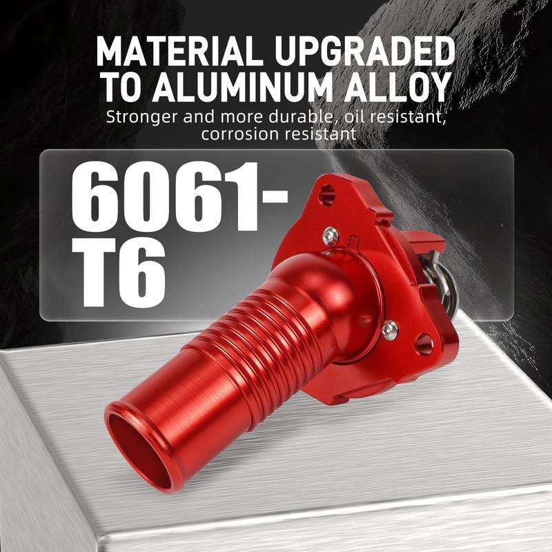 BEVINSEE Aluminium Water Inlet with Thermostat for Toyota 4Runner/Tundra/Tacoma/FJ Cruiser, Replace for 16031-0P010