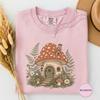 Mushroom Cottage Cottagecore Shirt, Cozy Storybook Toadstool House Shirt, Cute Forest Nature Lover Gift, Cottagecore Gift For Women