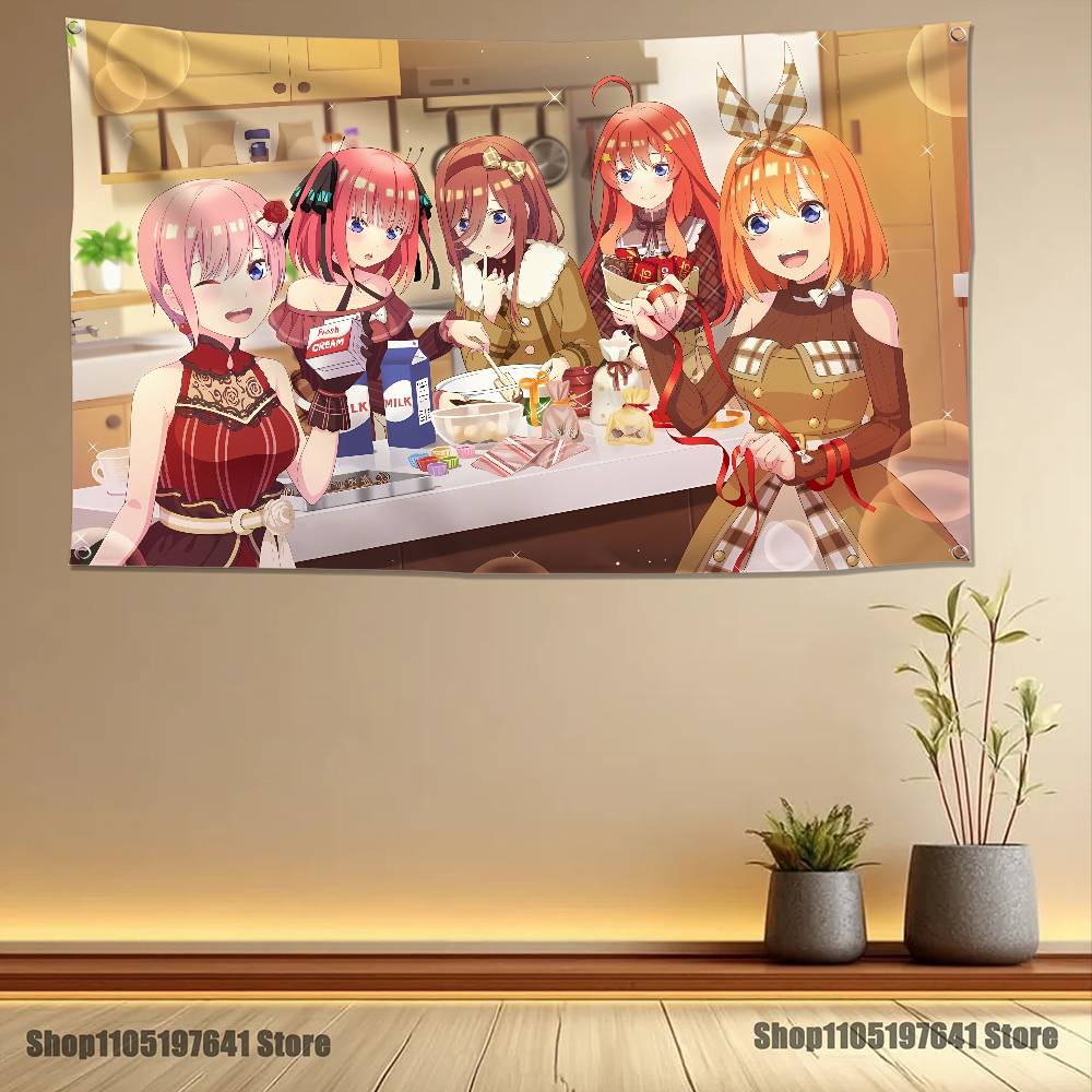 QQuintessential QQuintuplets HighQuality Flag Tapestry Banner Bedroom Living Room Bar Party Wall Decor Outdoor Use