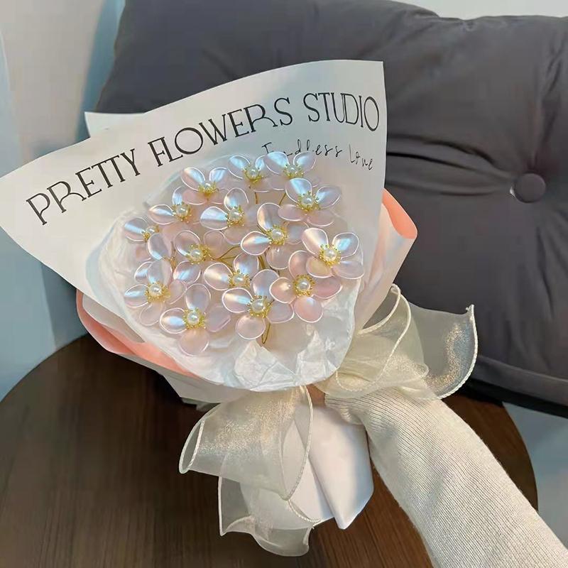 

Букет Цветов Делая Набор Имитация Руки Держа Жемчуг Цветок Магнолии