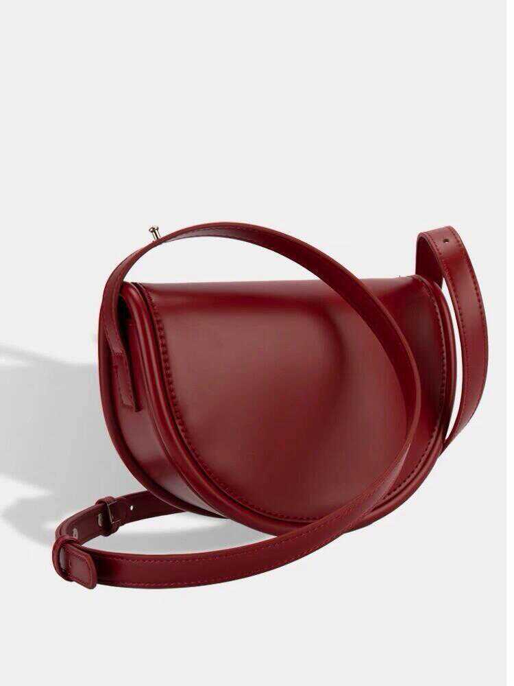 

Нишевая полукруглая сумка-седло сумка-мессенджер 2024 сумка через плечо для свадьбы красная сумка высокого класса нишевая женская красный