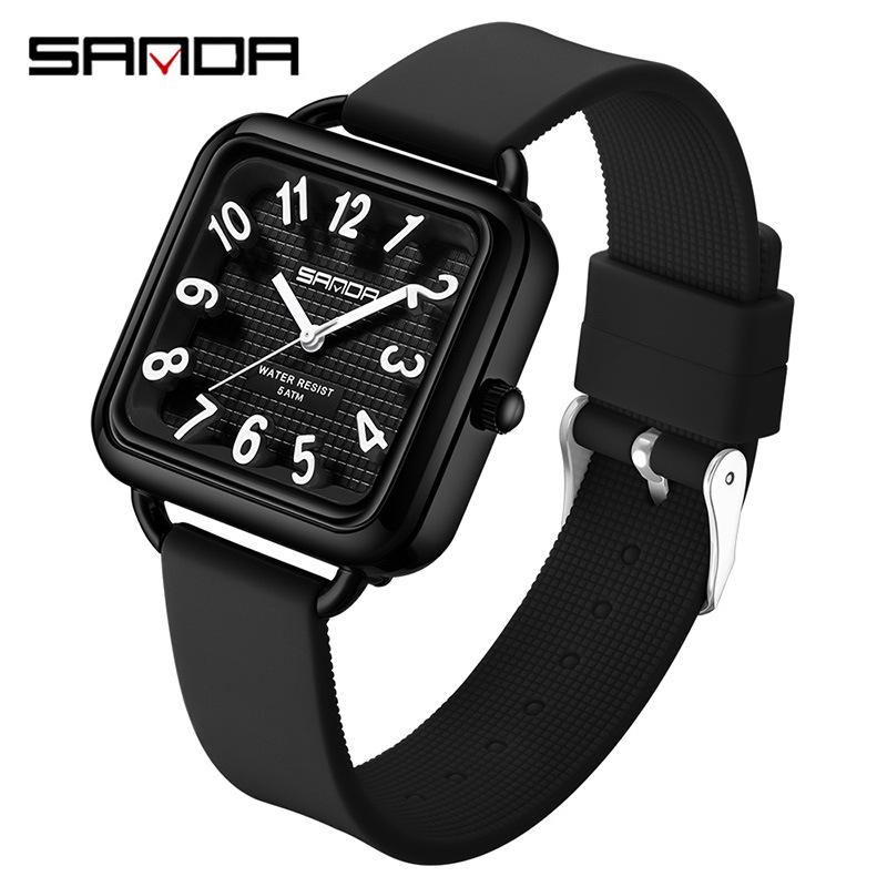 SANDA Student Quartz Exam Watch - Waterproof, Simple Design