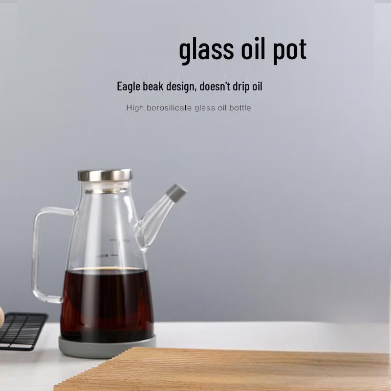 Ruhan 800ml Glass Oil and Vinegar Dispenser (Set of 2)