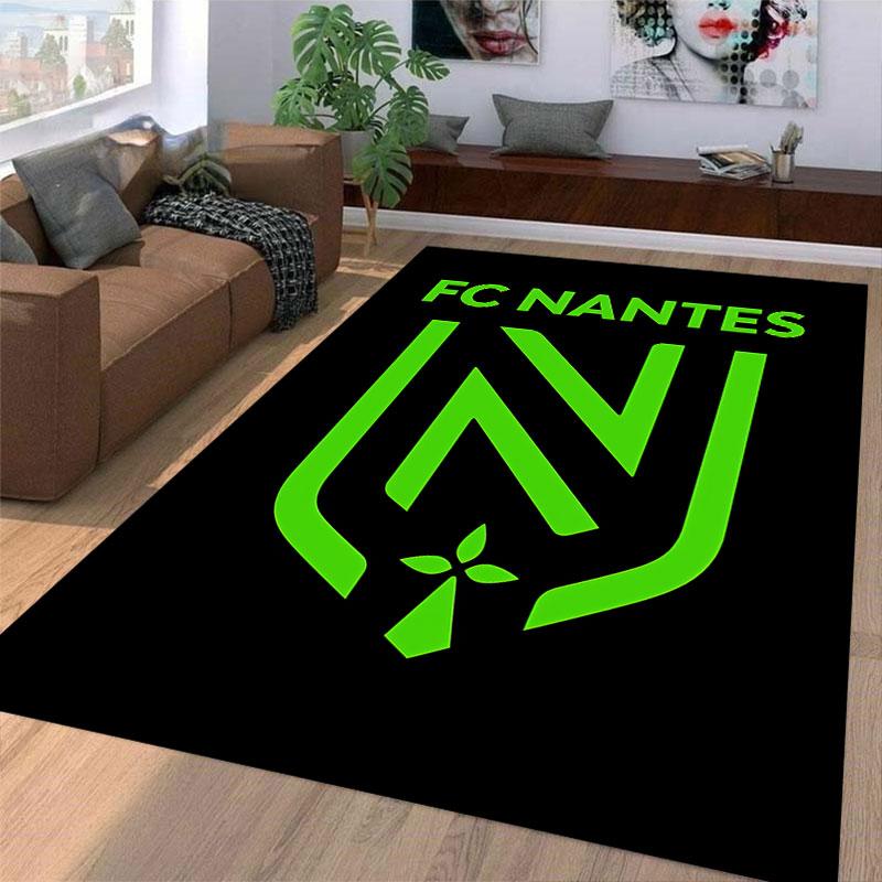 FC Nantes Green Logo Carpet suitable as a non-slip mat for the living room or bedroom sofa