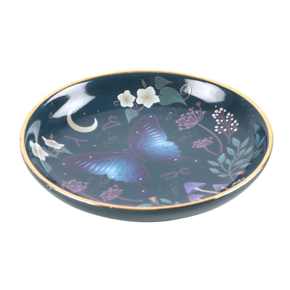 Something Different Midnight Moth Round Trinket Dish