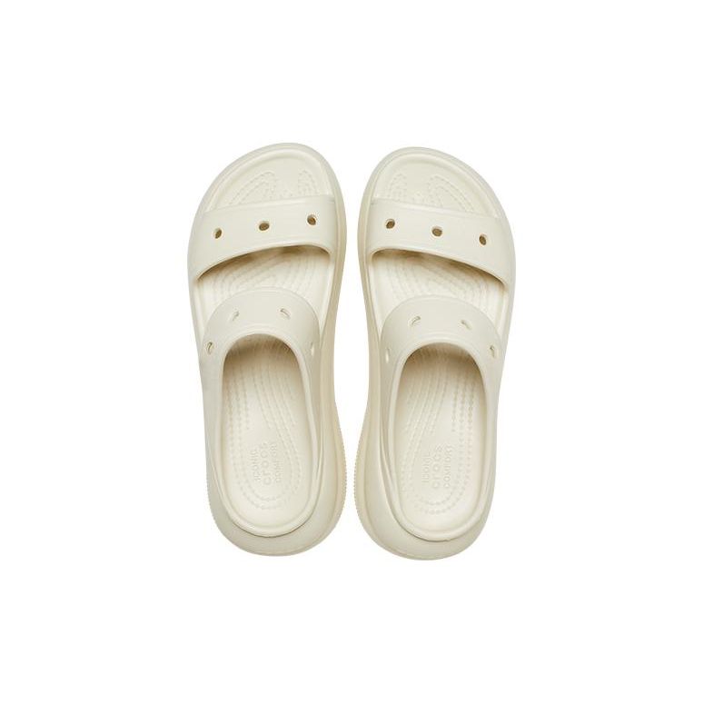 Crocs Puff Clogs EVA Slip-On Noise-Reducing Non-Slip Sandals Women Sandals Bone-White 207670-2Y2