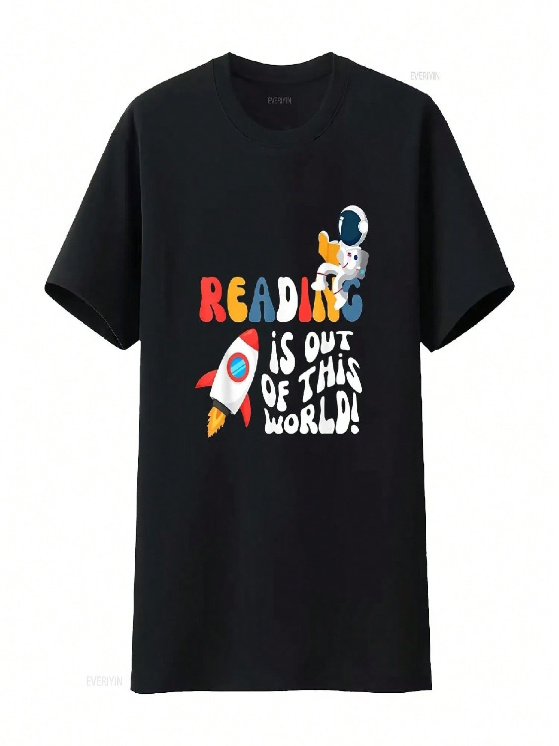 Reading Is Out Of This World Space Book Lover Teacher T Shirt Vintage Washed Unisex Versatile Breathable Designer Clothes S разноцветный