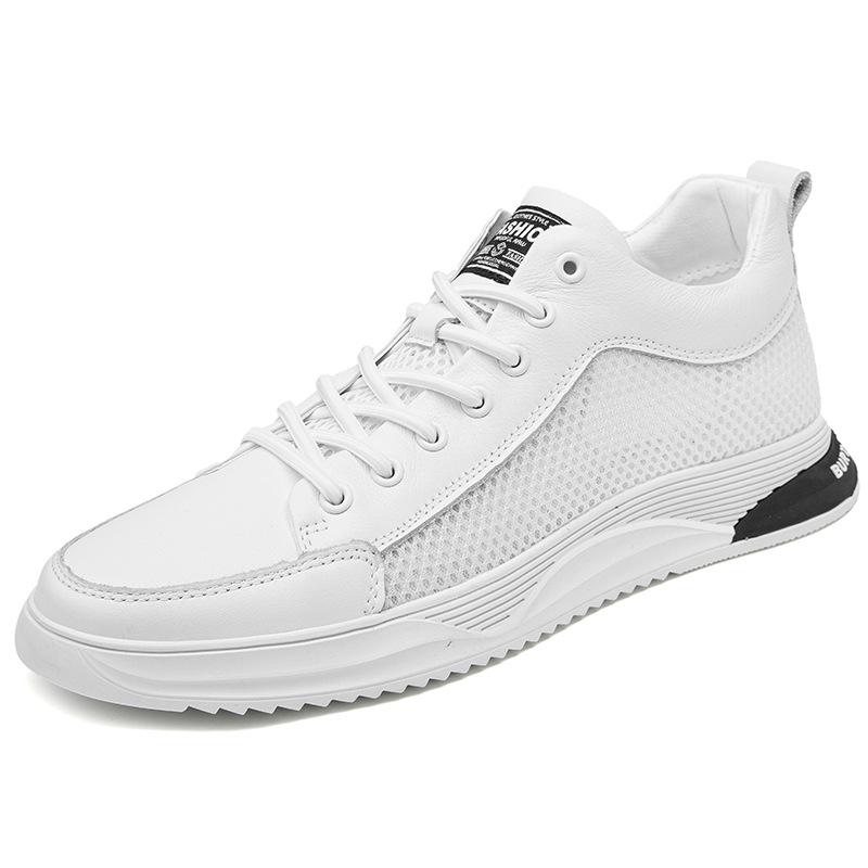 Autumn Men s 8cm Height Increasing Leather Sports Casual Shoes Size 42