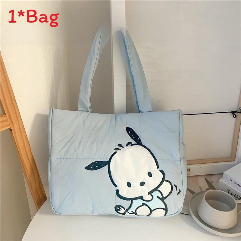 Cute Bunny Canvas Tote Bag With Magnetic Closure For Daily Use And Students