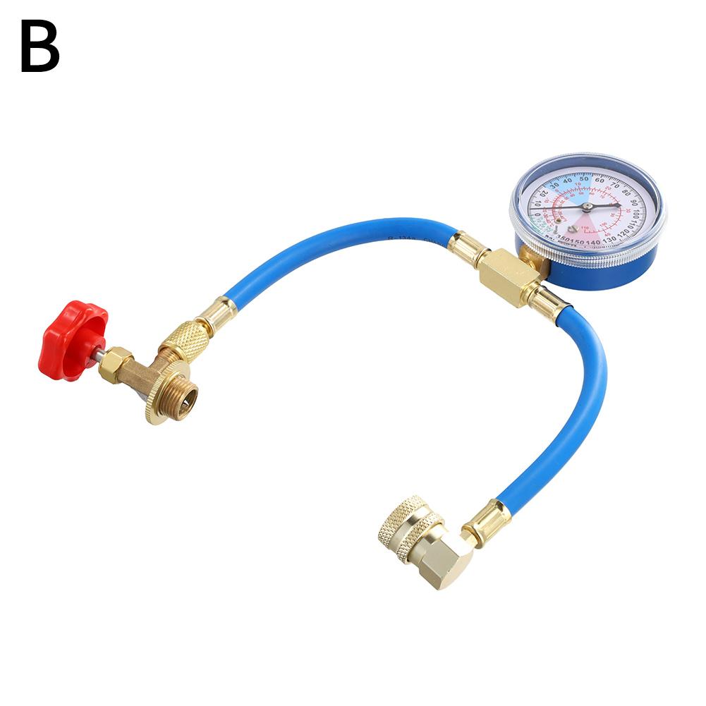 R134a Air Conditioning Freon Recharge Hose Gauge Set Automotive Conditioning Tools Air 1/2’’ Adapter Refill Gas Refrigerant