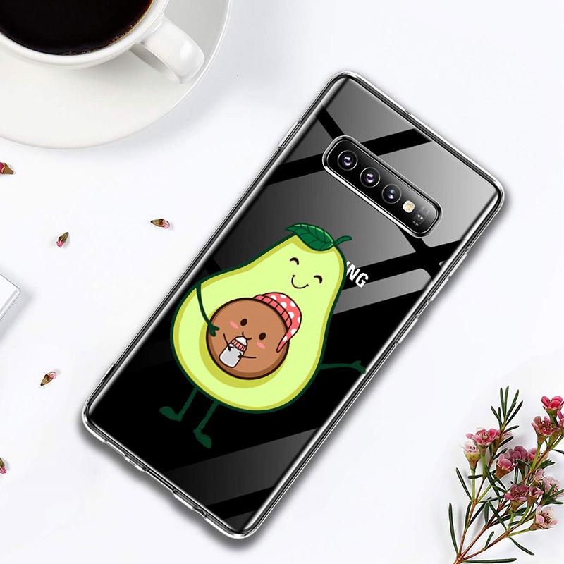 Cute Avocado Food For Samsung Galaxy Note 20 10 9 8 Plus Ultra Lite M31 M31S M10 M10S M20 M21 M30 Phone Case