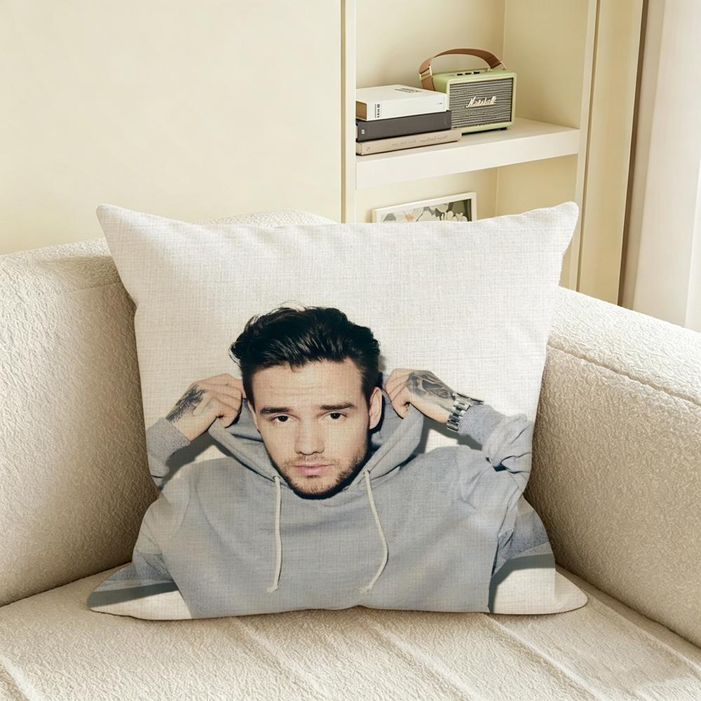 L-Liam Payne Cushion Cover Natural Linen Pillowcase Set, All-In-One Decor For Sofa, Bedroom & Chair