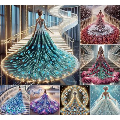 5D DIY Partial Special Shaped Drill Diamond Painting Kit Girl Decoration 30x30cm