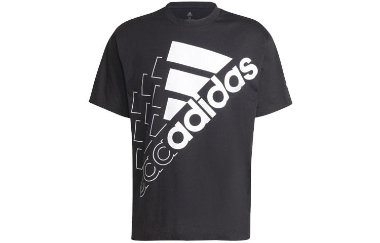 Adidas T Shirts Unisex Black Crew Neck Moderate Straight Fit GS8749 XXL