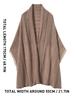 Women Wool Cashmere Tassels Scarf Pashmina Openwork Simple Big Scarves Wrap Shawl Men Cashmere Light-Thin Outer Wraps Hijab