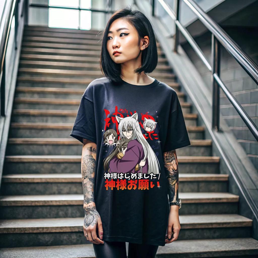 Summer Hot Selling Kamisama Kiss Tshirt Anime Tomoeyoukai Friends Gift Mens Round Neck Short Sleeved Anime Tshirt