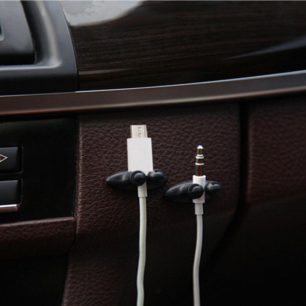 8 Pcs Car Charger Line Clasp Clamp Headphone USB Cable Car Clip