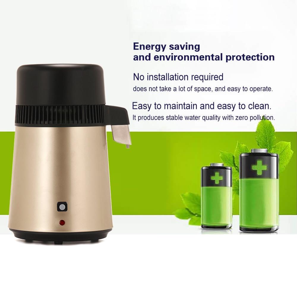 4L 750W 220V Distilling Pure Water Purifier Machine Stainless Steel Water Distiller