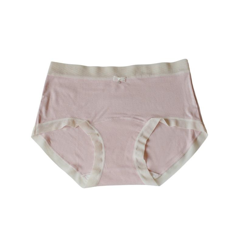 Mid-waist Panties Brushed Comfort Women's Underwear Triangle Soft Breathable Buttocks Bowknot Panty