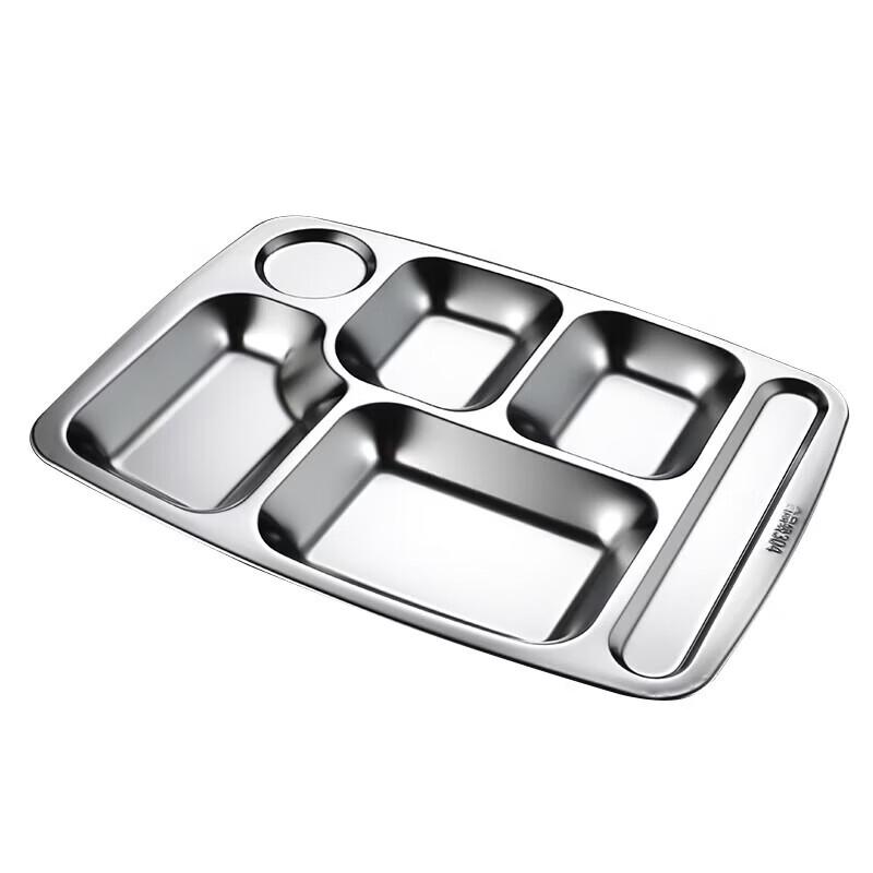 304 Stainless Steel Divided Meal Plate