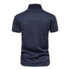 European and American Style Men's Spring Summer T-Shirt Solid V-Neck Polo Shirt Workwear Fashion Short Sleeve Top