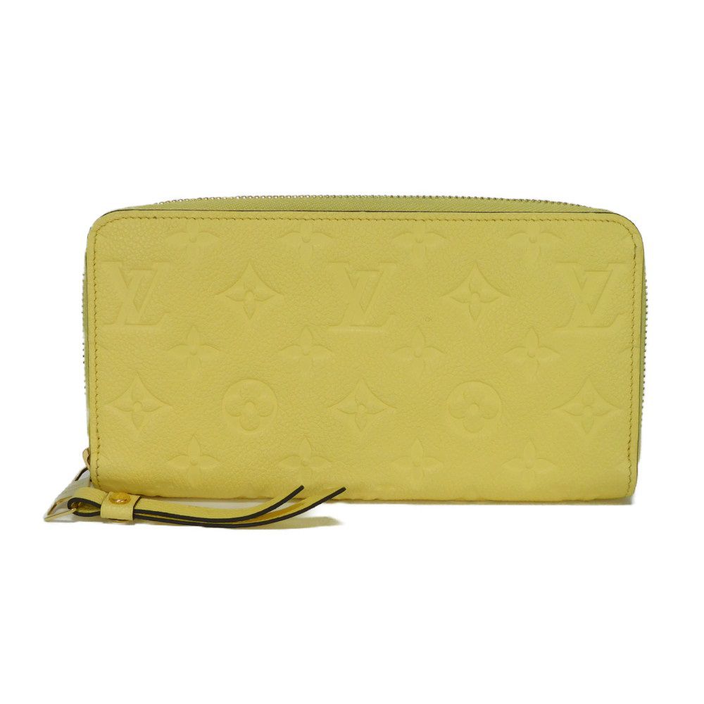 Used 12564 Zippy Wallet M82043 7940 New LV Logo Pastel Yellow Japan Exclusive RFID Monogram Empreinte Jaune Unisex from