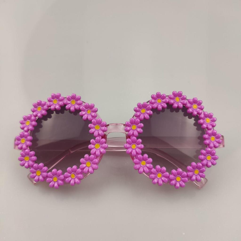 Girls' Cute Daisy Sunglasses - Stylish Sunflower Design for Picnics & Outings