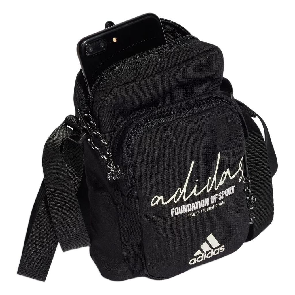 New Adidas Recycled Polyester Crossbody Bag Shoulder Bag Unisex Black & Jade White IX6809