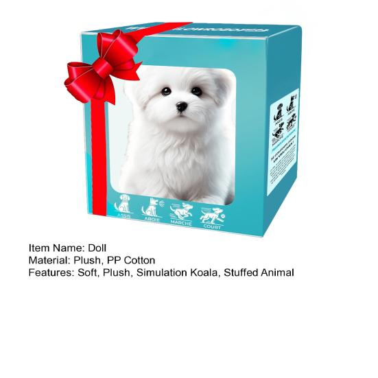 Plush Sitting Koala Simulation Soft Stuffed Animal Cozy Dog Panda Koala Plush Doll for Children Christmas Gifts