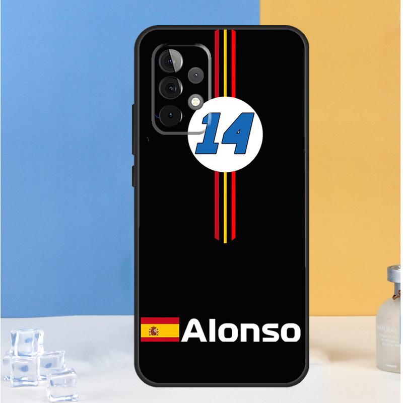 F1 Racing Fernando Alonso 14 Case For Samsung Galaxy A54 A34 A14 A12 A13 A22 A23 A32 A33 A52 A53 A73 A51 A71 Coque