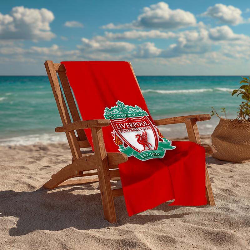 Ultra-Soft Beach Towel with Liverpool Football Club Theme,Ideal for Pool - Camping, Diving - Perfect Travel Essential, Vibrant Beach Towel.