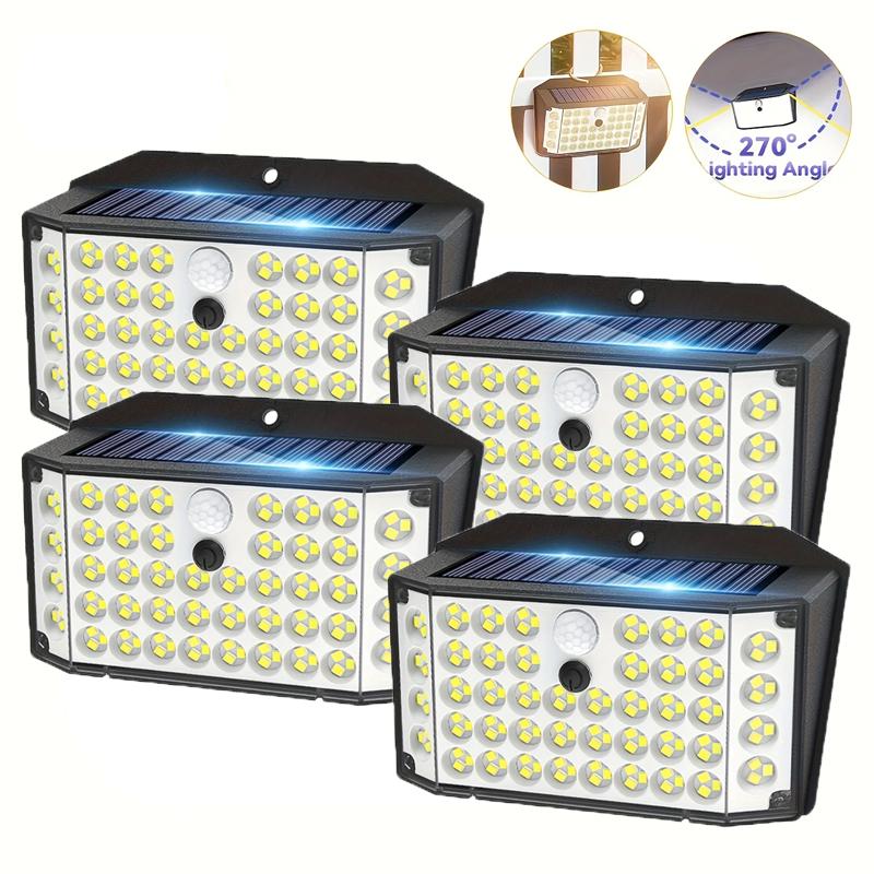 Motion Sensing Smart Light,Always-On,Ambient Lighting. 132 LEDs Super Bright, Easy Install No Wires, Weatherproof for Fence, Patio, Driveway