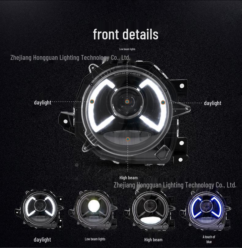 Jimny LED Headlight Assembly with Daytime Running Lights for Headlight Modification