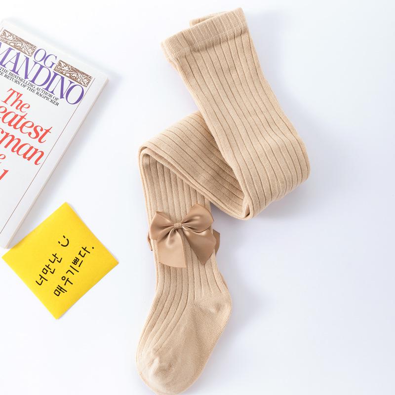 Kids' Spring & Autumn Leggings and Girls' Tights with Baby Spring Socks - Solid Colors, Class A Quality