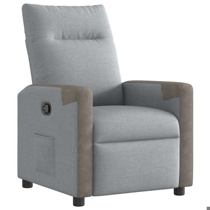 VidaXL Recliner Light Grey Fabric, Armchair, TV Recliner, Stroller, Recliner for People 4104839