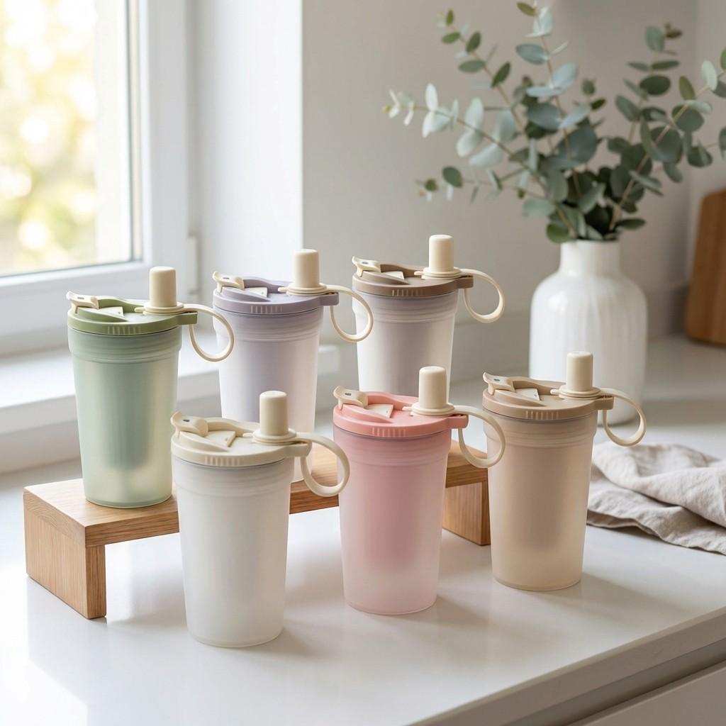 400ML Portable Tumbler Water Cup With Strainer&Straw Heat-resistant Leak-proof Transparent Plastic Drinking Bottle For Students