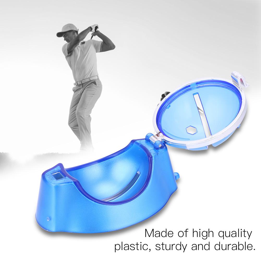 Golf Ball Liner Line Marker Drawing Template Alignment Tool with Pen Accessories (Blue)