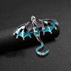 Pterosaur Enamel Brooch Pin Winter Rhinestone Lapel Pin Gothic Winter Jewelry