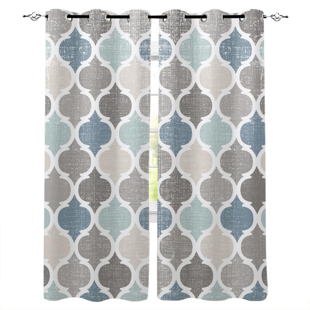 Геометрический синий винтажный марокканский узор — фото 5