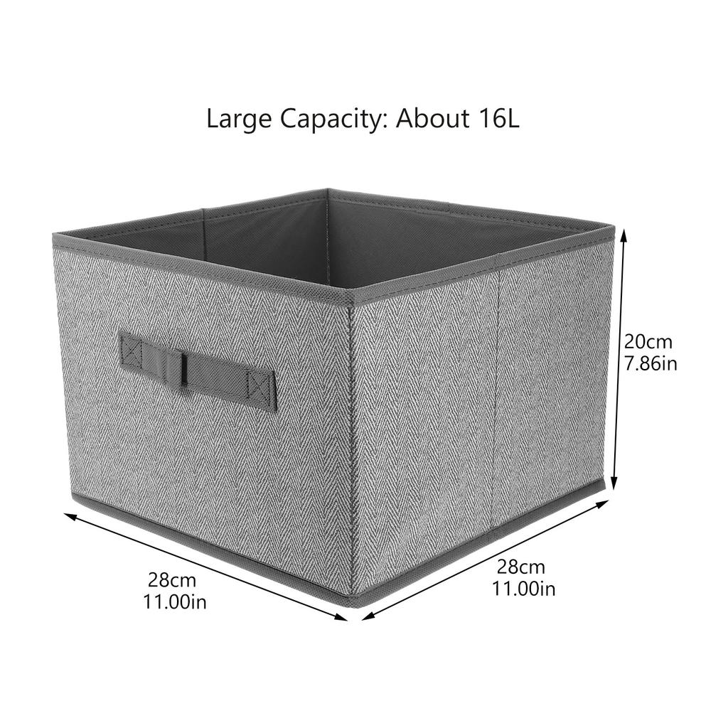 Portable Square Storage Bin Nonwoven Material No Odor Safe Family Use for Bedroom Bathroom Living Room Organization