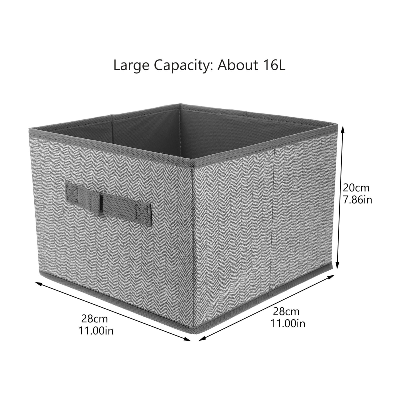 

Fabric Non-Woven Storage Bin Square Sundries Organizer Portable Clothes Laundry Box Lightweight Stable Bottom Home Storage Case 28X28X20CM