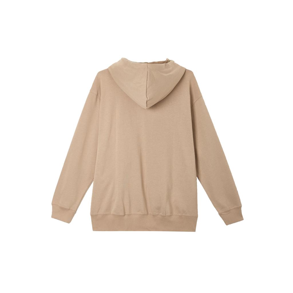 Nike Logo Print Solid Color Zip-Up Hoodie Women hoodies Beige DM6416-200