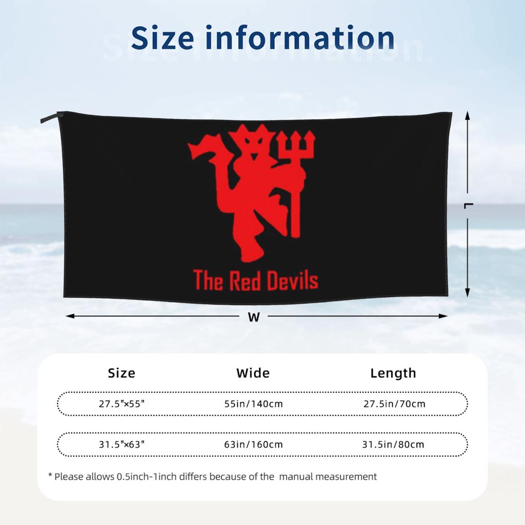 Devils Of Manchester, Manchester Is Red Beach Towel Soft Microfiber Quick Dry Absorbent Quick Towels For Yoga