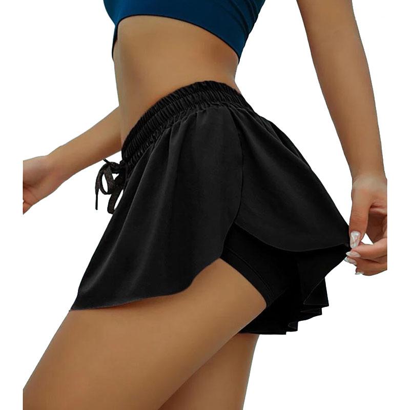 

Pleated Athletic Women Tennis Sports Skirts With Shorts Mini Skirts Underwear Black,XL