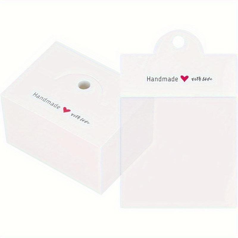 100 Stück Schmuck-Geschenktüten Set Klare Braune Beutel für Ohrringe Armbänder Schlüsselanhänger Ideal für Verpackung Bastel-Ausstellung