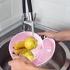 Snail-Shaped Drain Basket Automatic Cleaning Basket Fruit Plate Filter Household Food Grade Fruit Washing kitchens accessories