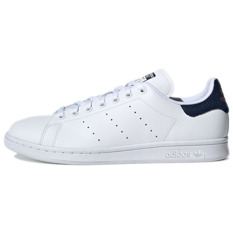 

Adidas Originals Stan Smith Blue Tail Casual Slip Resistant Durable Low Top Skate Shoes Men Sneakers White Navy-Blue EH2305 40