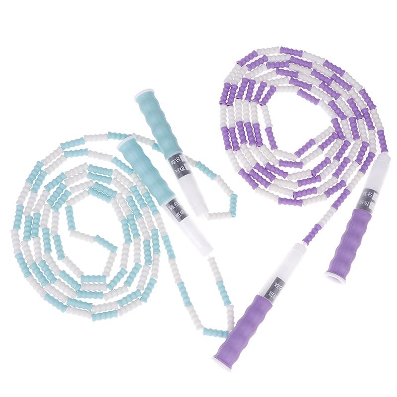 2.8M Skill Jumping Bamboo Jump Rope Pvc Beginners Soft Beaded No Tangle Segmented Fitness Workout Jump Rope Writable Names