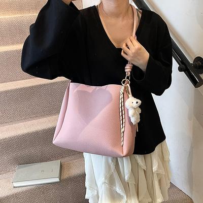 Bag Women's Trend Fashion Bucket Bag Spring New Simple Casual Shoulder Bag Premium Sense