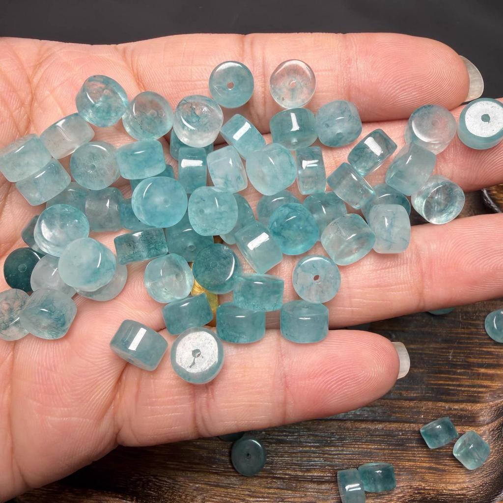 Strawberry Crystal Chalcedony Spacer Beads for DIY Bracelet Accessories